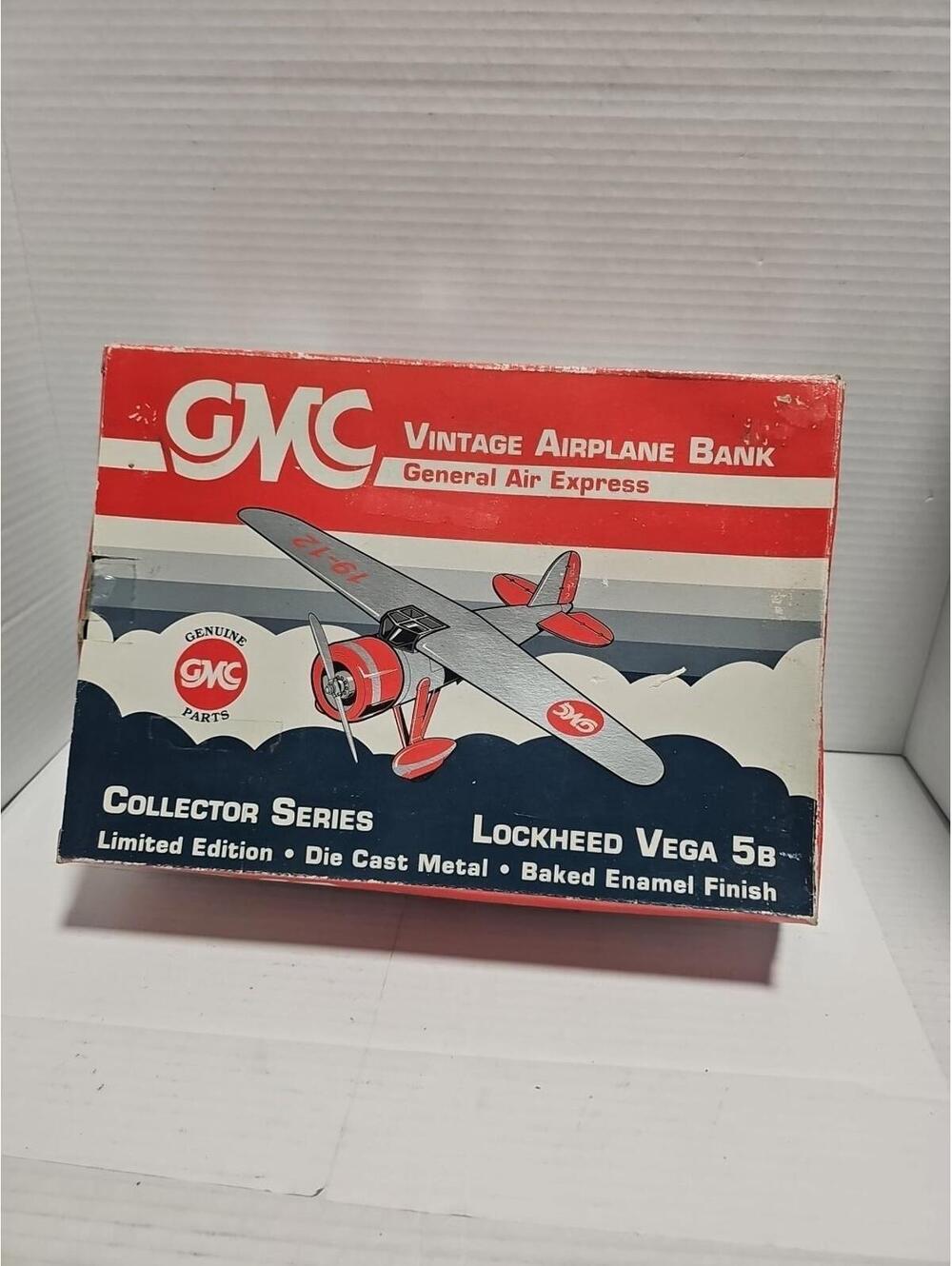 Vintage GMC Airplane Bank Collector Series Lockheed Vega 5B.  SEE PICTURES